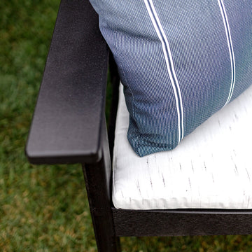 close up of a chair arm