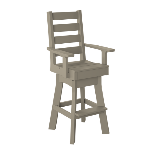 Coastal Swivel Rocking Dining Chair-Bar