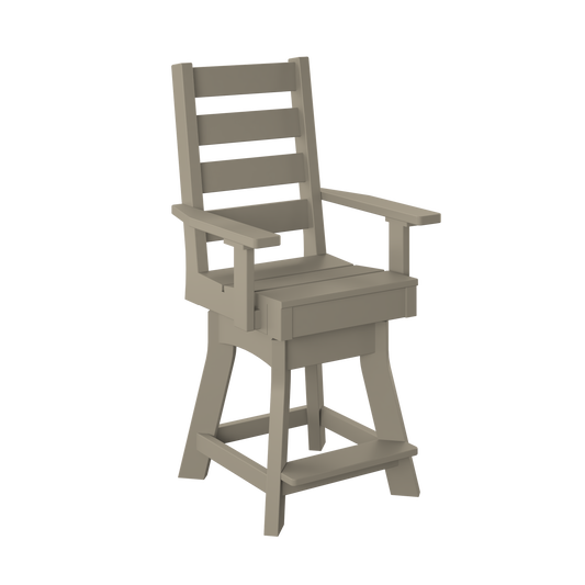 Coastal Swivel Rocking Dining Chair-Counter