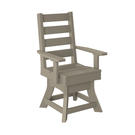Coastal Swivel Rocking Dining Chair-Regular