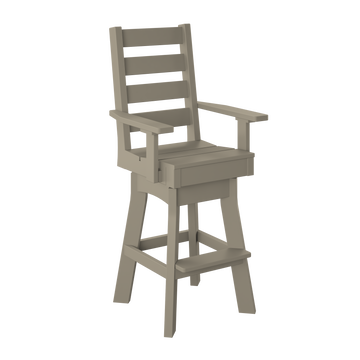 Coastal Swivel Rocking Dining Chair-Bar