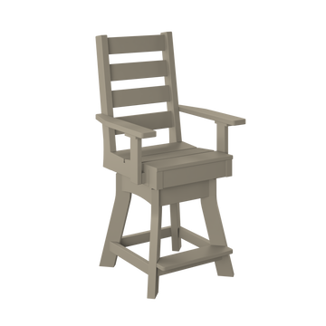 Coastal Swivel Rocking Dining Chair-Counter