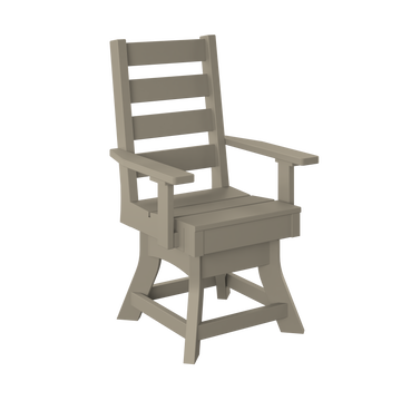 Coastal Swivel Rocking Dining Chair-Regular