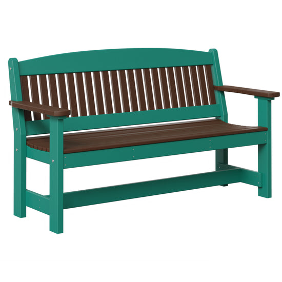 AC79-5ft-Garden-Bench-Tudor-Brown-Aruba-Blue