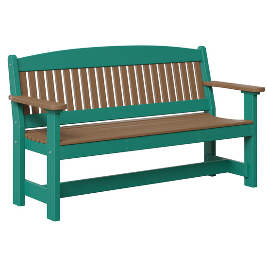 AC79-5ft-Garden-Bench-Weatherwood-Aruba-Blue